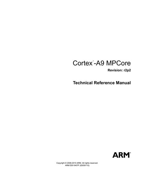 Arm cortex a9 mpcore technical reference manual ddi0407f. - Death of a river guide by richard flanagan.